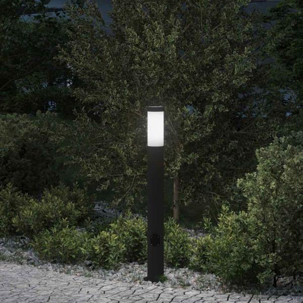 ARDEBO.de - Pollerleuchte mit Auslass 80 cm Edelstahl IP44