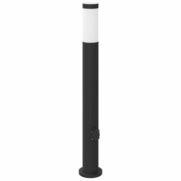 Pollerleuchte mit Auslass 80 cm Edelstahl IP44