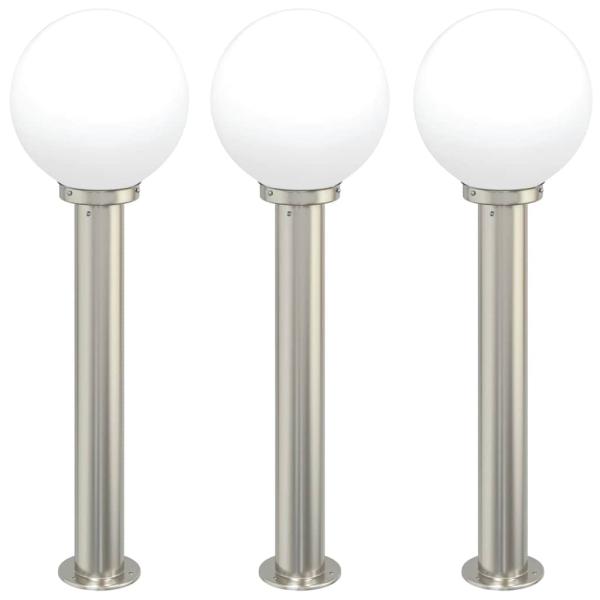 Pollerleuchten 3 Stück 80 cm Edelstahl IP44