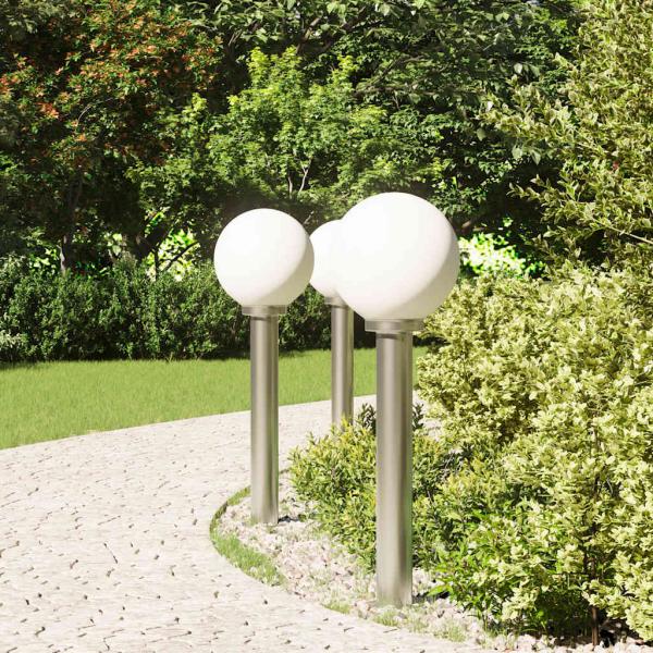 Pollerleuchten 3 Stück 80 cm Edelstahl IP44