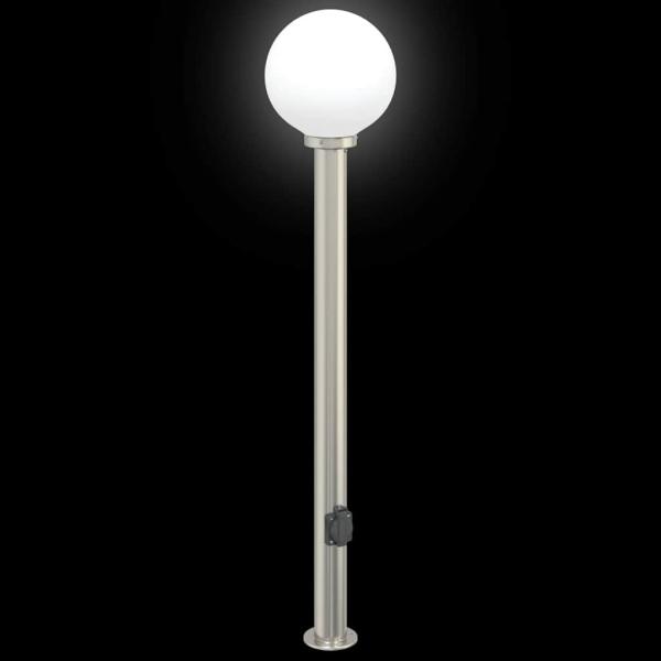 Pollerleuchte mit Auslass 120 cm Edelstahl IP44