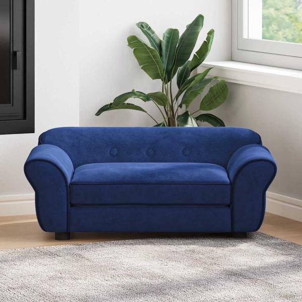 ARDEBO.de - Hundesofa Blau 72x45x30 cm Plüsch
