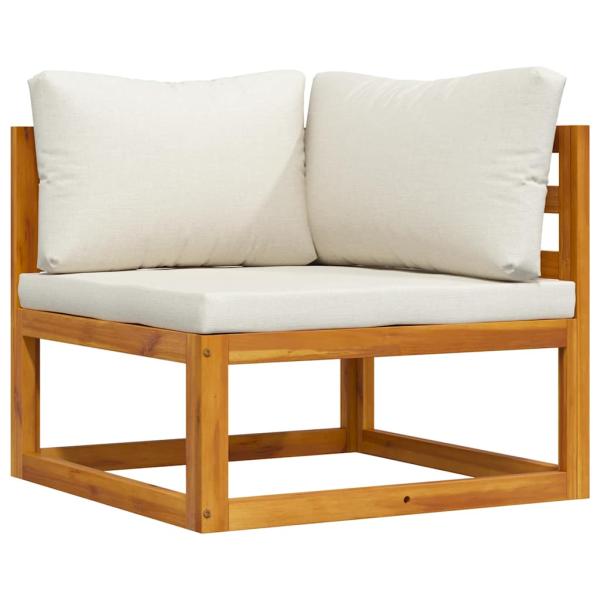 Modulare Ecksofas 2 Stk. mit Auflagen Cremeweiß