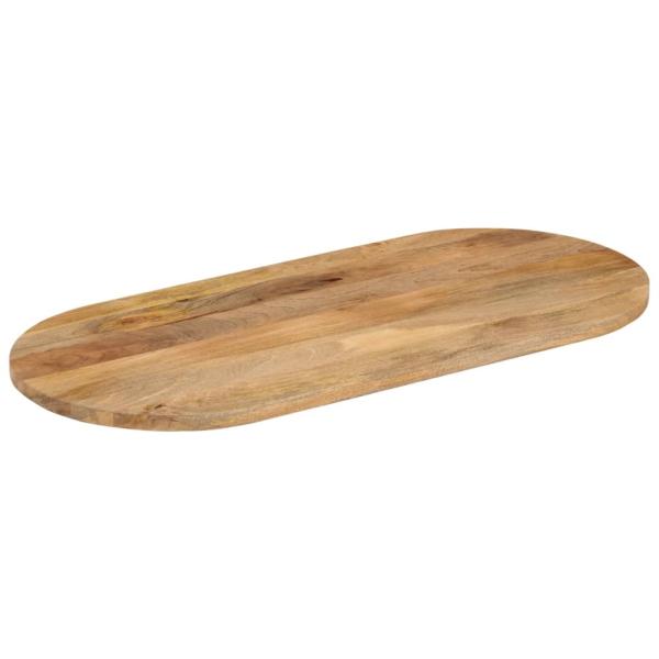 Tischplatte 120x50x3,8 cm Oval Massivholz Mango