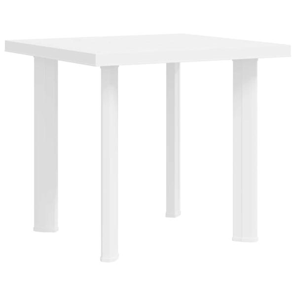 Gartentisch Weiß 80x75x72 cm Kunststoff