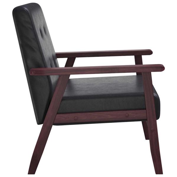 Sessel Schwarz Kunstleder