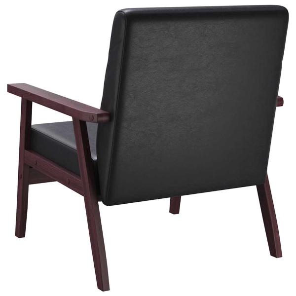 Sessel Schwarz Kunstleder