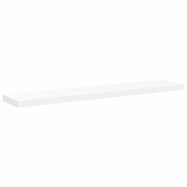Schweberegale 2 Stk. Weiß 120x23,5x3,8 cm MDF