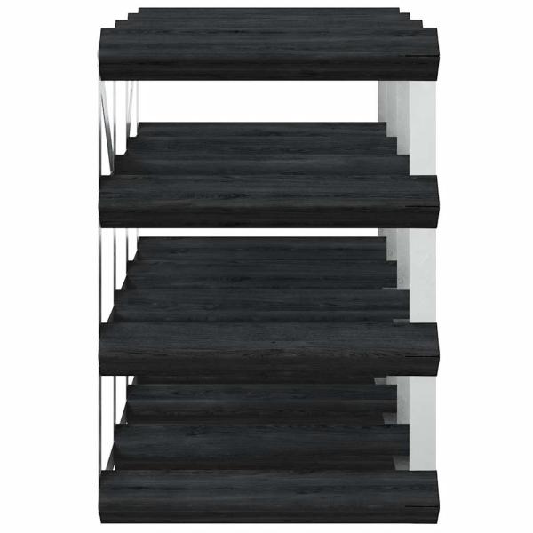 Weinregal für 12 Flaschen Schwarz Massivholz Kiefer