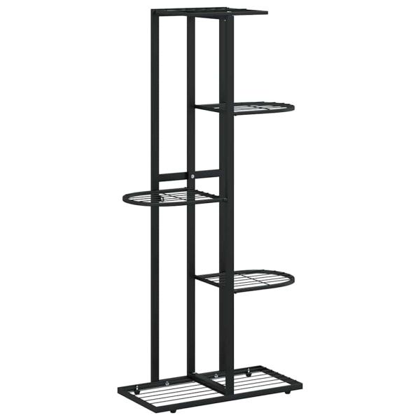 Blumenständer 5-Etagen 43x22x98 cm Schwarz Metall