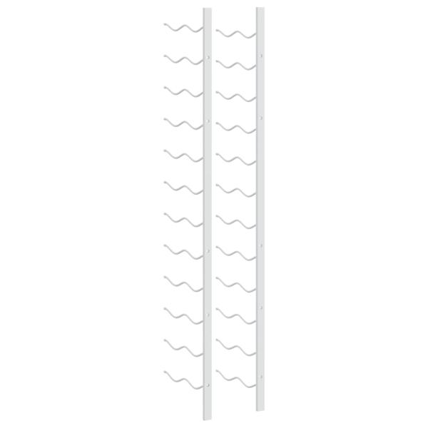 Wand Weinregal für 24 Flaschen Weiß Eisen