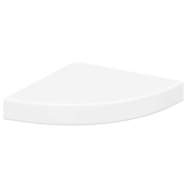 Eck-Schweberegale 2 Stk. Weiß 25x25x3,8 cm MDF