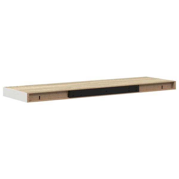 Schweberegale 4 Stk. Eiche und Wei? 90x23,5x3,8 cm MDF