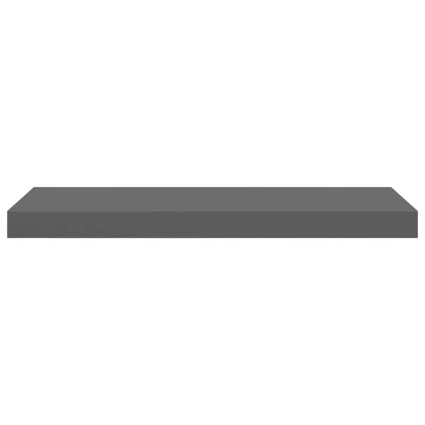 Schweberegal Hochglanz-Grau 60x23,5x3,8 cm MDF