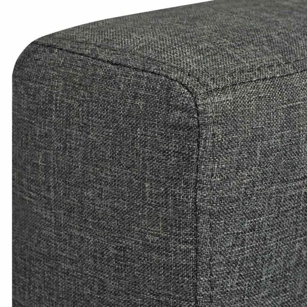 Sofa 2-Sitzer Stoff Dunkelgrau