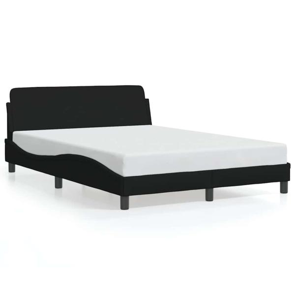 Bettgestell Dover Schwarz 135x190 cm Stoff