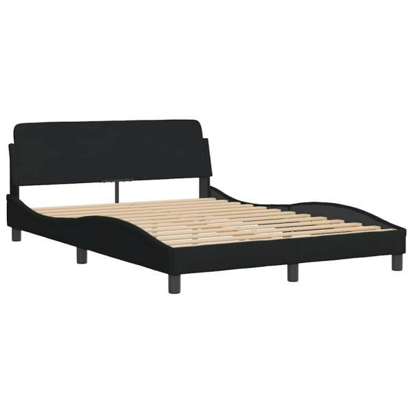 Bettgestell Dover Schwarz 135x190 cm Stoff