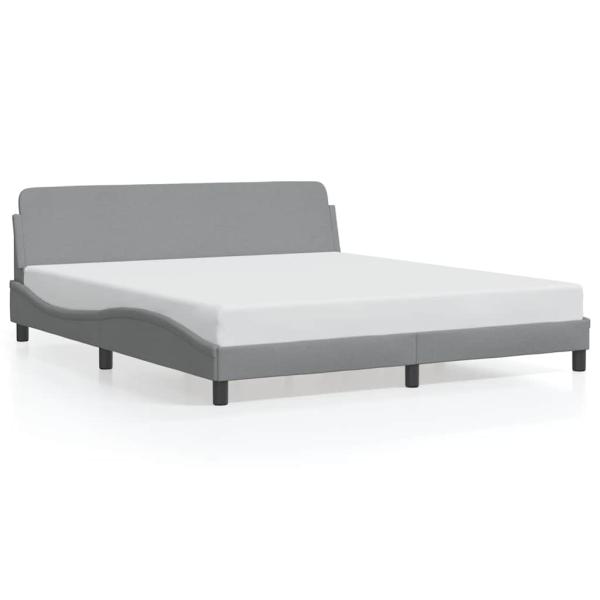 Bettgestell Dover Hellgrau 180x200 cm Stoff