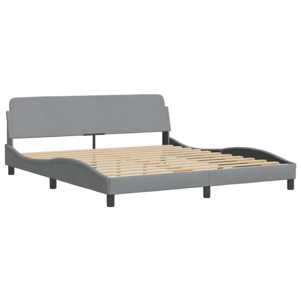 Bettgestell Dover Hellgrau 180x200 cm Stoff