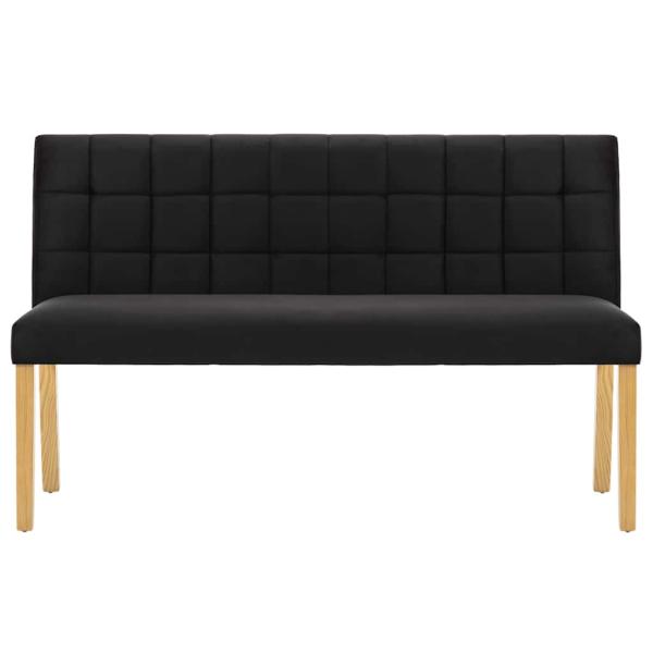 Bank 140 cm Schwarz Samt