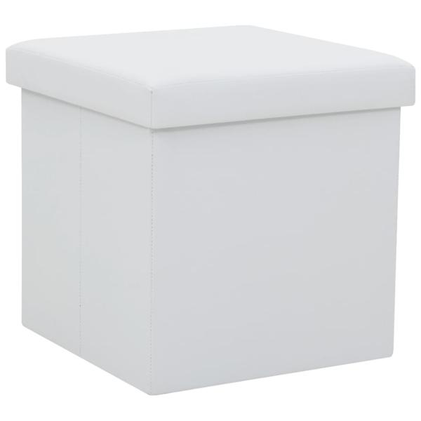 ARDEBO.de - Hocker mit Stauraum Wei? Kunstleder