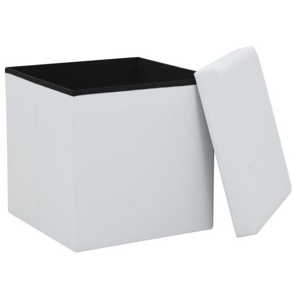 Hocker mit Stauraum Wei? Kunstleder