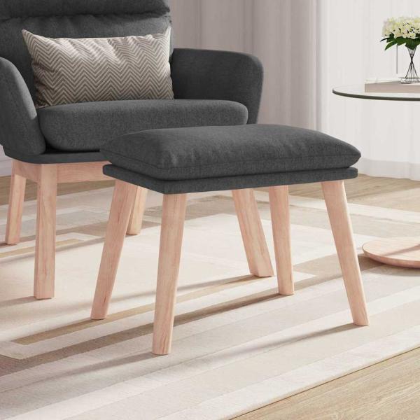 ARDEBO.de - Fußhocker Dunkelgrau 45x29,5x35 cm Stoff