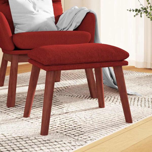 ARDEBO.de - Fußhocker Weinrot 45x29,5x35 cm Stoff