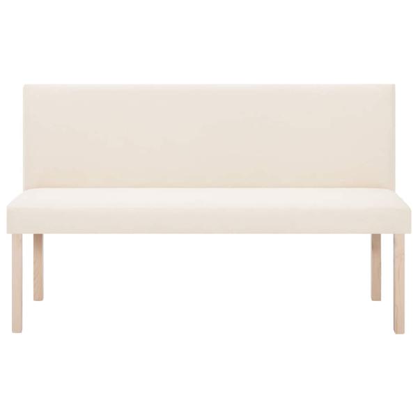 Sitzbank 139,5 cm Cremeweiß Polyester