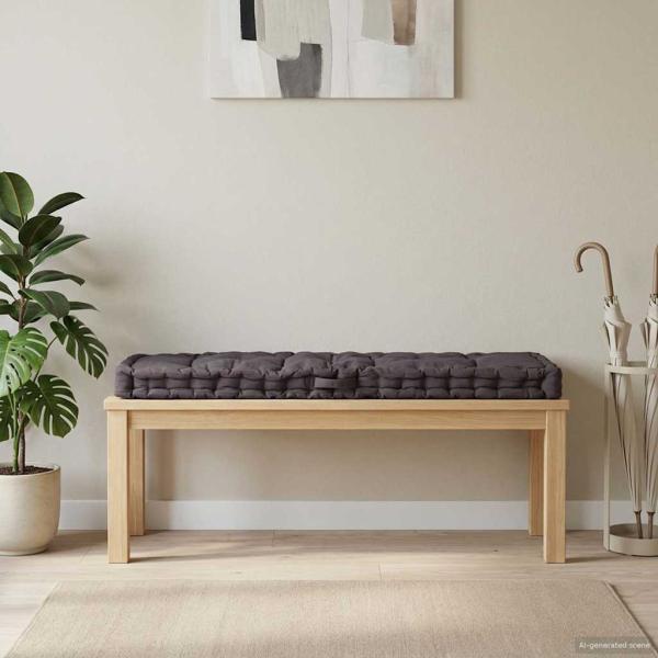 ARDEBO.de - Palettenkissen Baumwolle 120×40×7 cm Anthrazit