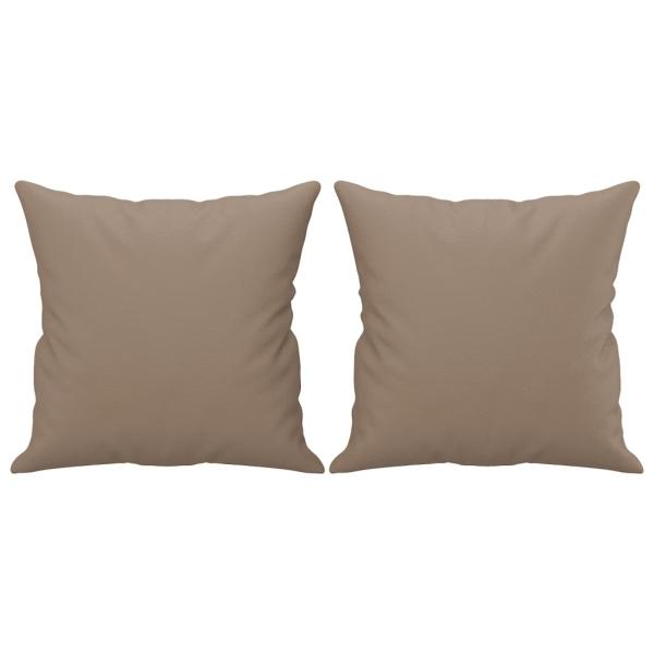 2-Sitzer-Sofa mit Zierkissen Cappuccino-Braun 140 cm Kunstleder