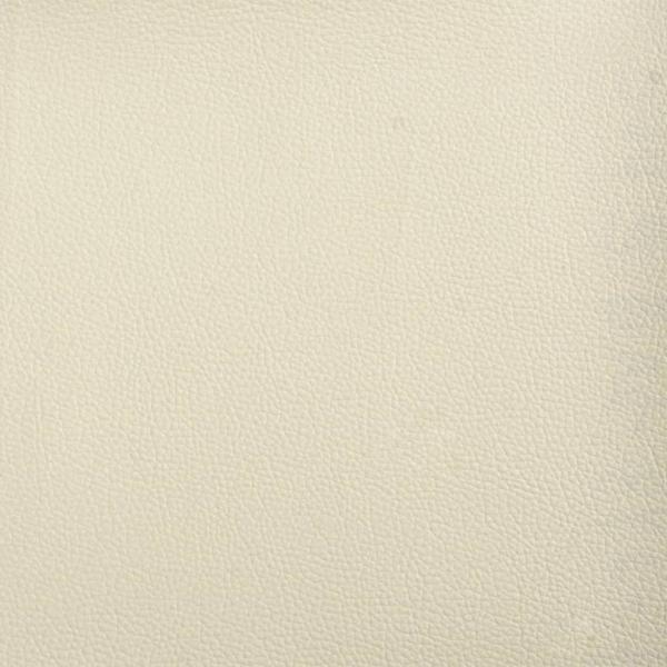 Sessel mit Hocker Creme 60 cm Kunstleder