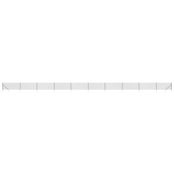 Maschendrahtzaun mit Bodenhülsen Anthrazit 0,8x25 m