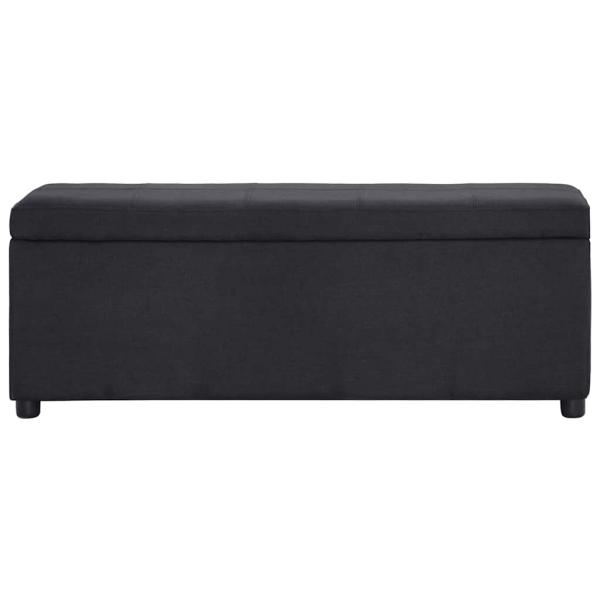Bank mit Staufach 116 cm Schwarz Polyester