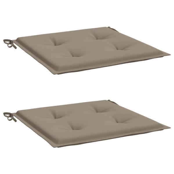 Gartenstuhl-Kissen 2 Stk. Taupe 40x40x3 cm Oxford-Gewebe
