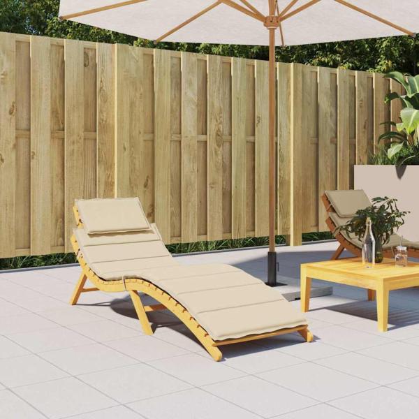 ARDEBO.de - Sonnenliegen-Auflage Beige 186x58x4 cm Oxford-Gewebe