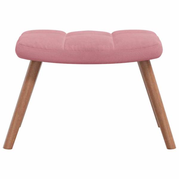 Schaukelstuhl mit Hocker Samt Rosa