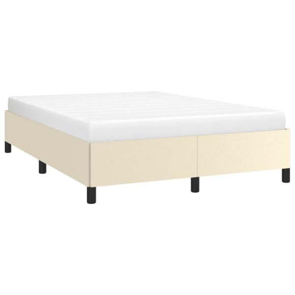 Bettgestell Creme 140x190 cm Kunstleder