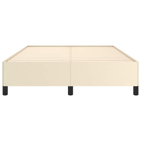 Bettgestell Creme 140x190 cm Kunstleder
