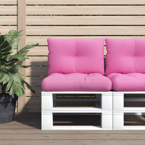 ARDEBO.de - Palettenkissen 2 Stk. Rosa Oxford-Gewebe