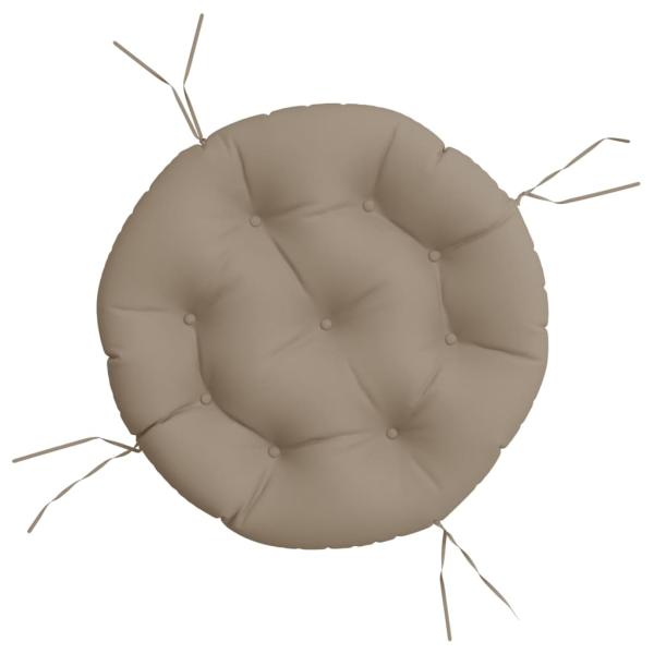 Kissen Rund Taupe Ø 60 x 11 cm Oxford-Gewebe