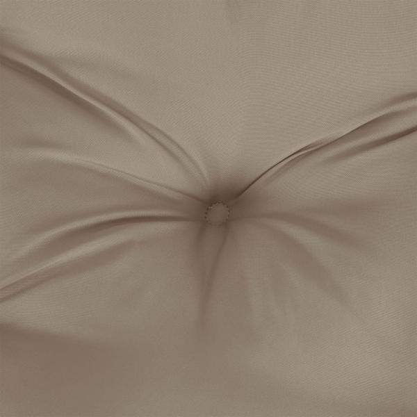 Kissen Rund Taupe Ø 60 x 11 cm Oxford-Gewebe