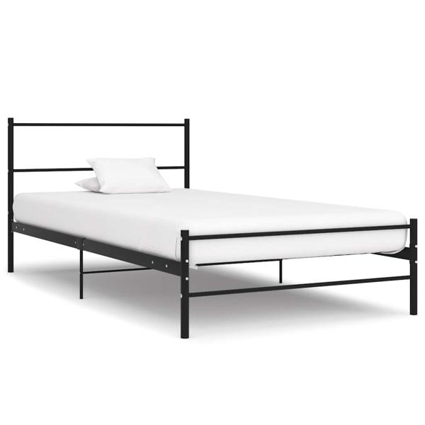 ARDEBO.de - Bettgestell Schwarz Metall 90?200 cm