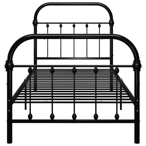 Bettgestell Schwarz Metall 90×200 cm
