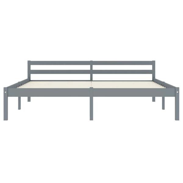 Massivholzbett Grau Kiefer 160x200 cm
