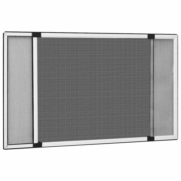 ARDEBO.de - Ausziehbarer Insektenschutz für Fenster Weiß (75-143)x50 cm