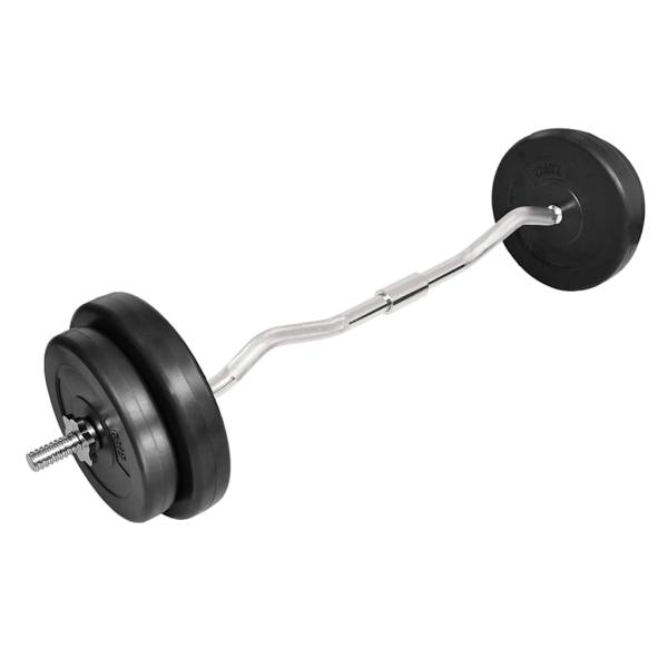 ARDEBO.de - Hantelset mit Curlstange und Hantelscheiben 30 kg