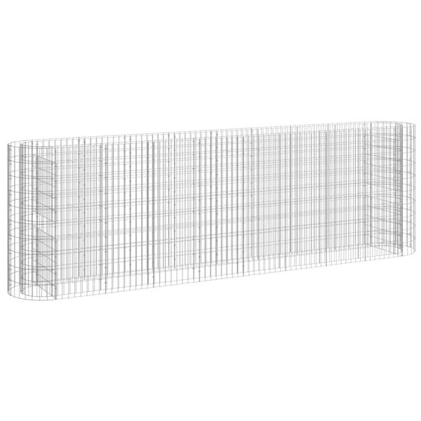 Gabionen-Hochbeet Verzinktes Eisen 330x50x100 cm