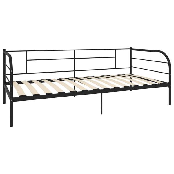 Tagesbett-Rahmen Schwarz Metall 90×200 cm