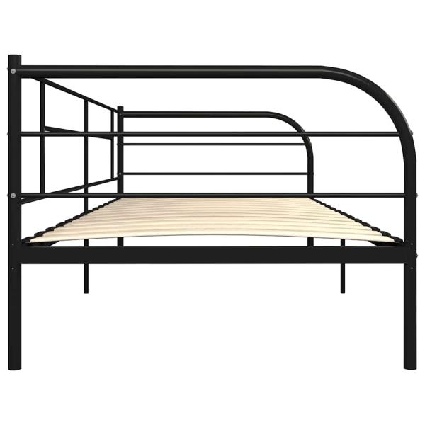 Tagesbett-Rahmen Schwarz Metall 90×200 cm